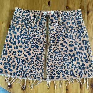 Free People Cheetah Skirt